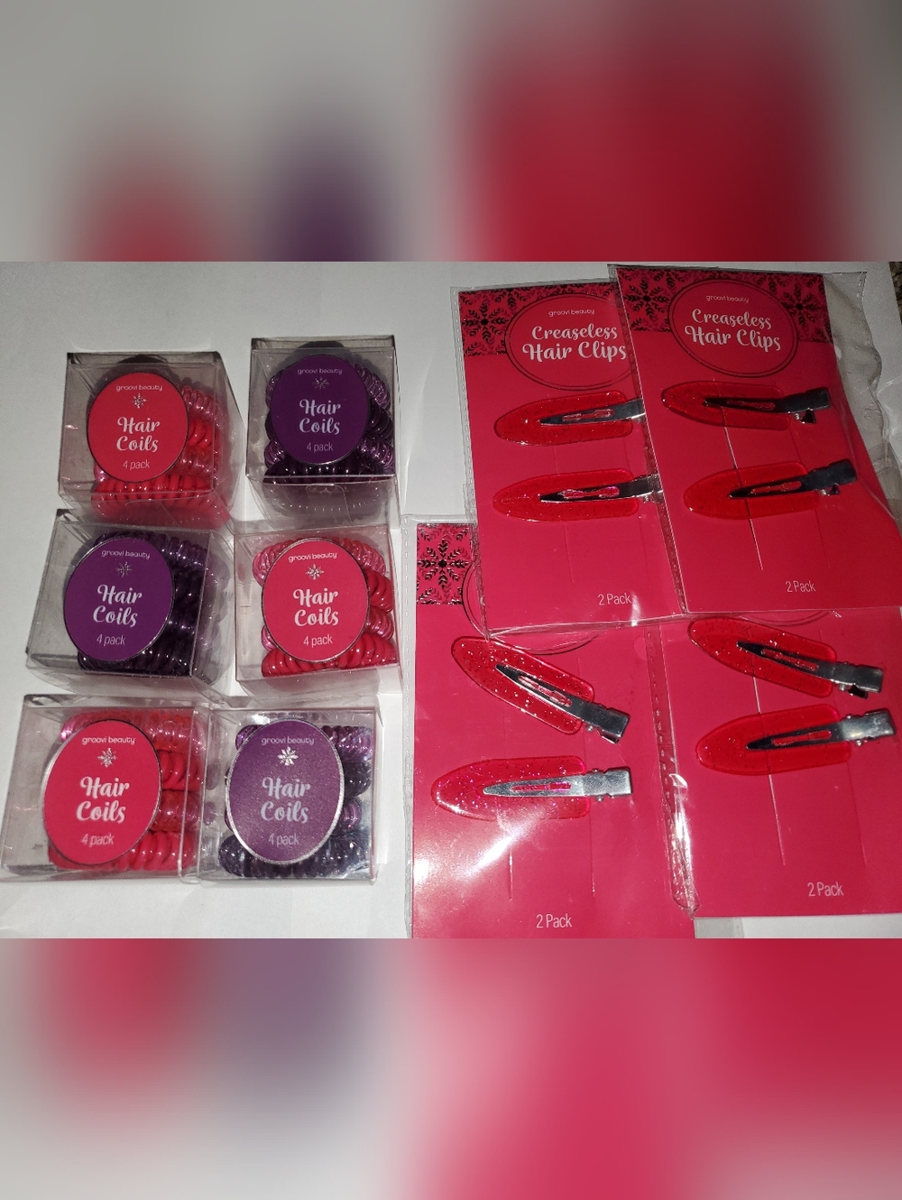 Hair Coils & Hair Clips Lot